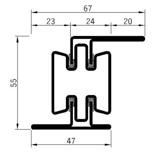 Breaker 55v-60L Fire Insulation Profile Series