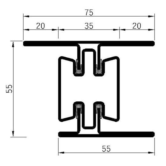 Breaker 55v-60L Fire Insulation Profile Series