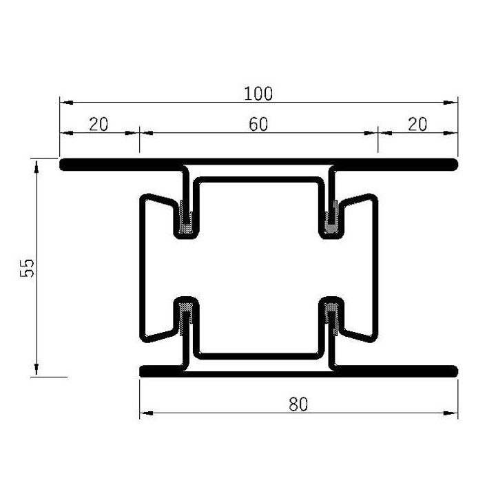 Breaker 55v-60L Fire Insulation Profile Series