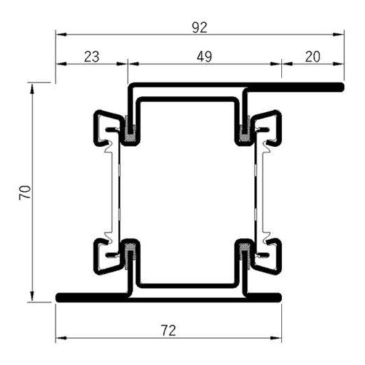 Breaker 70H-60L Fire Insulation Profile Series